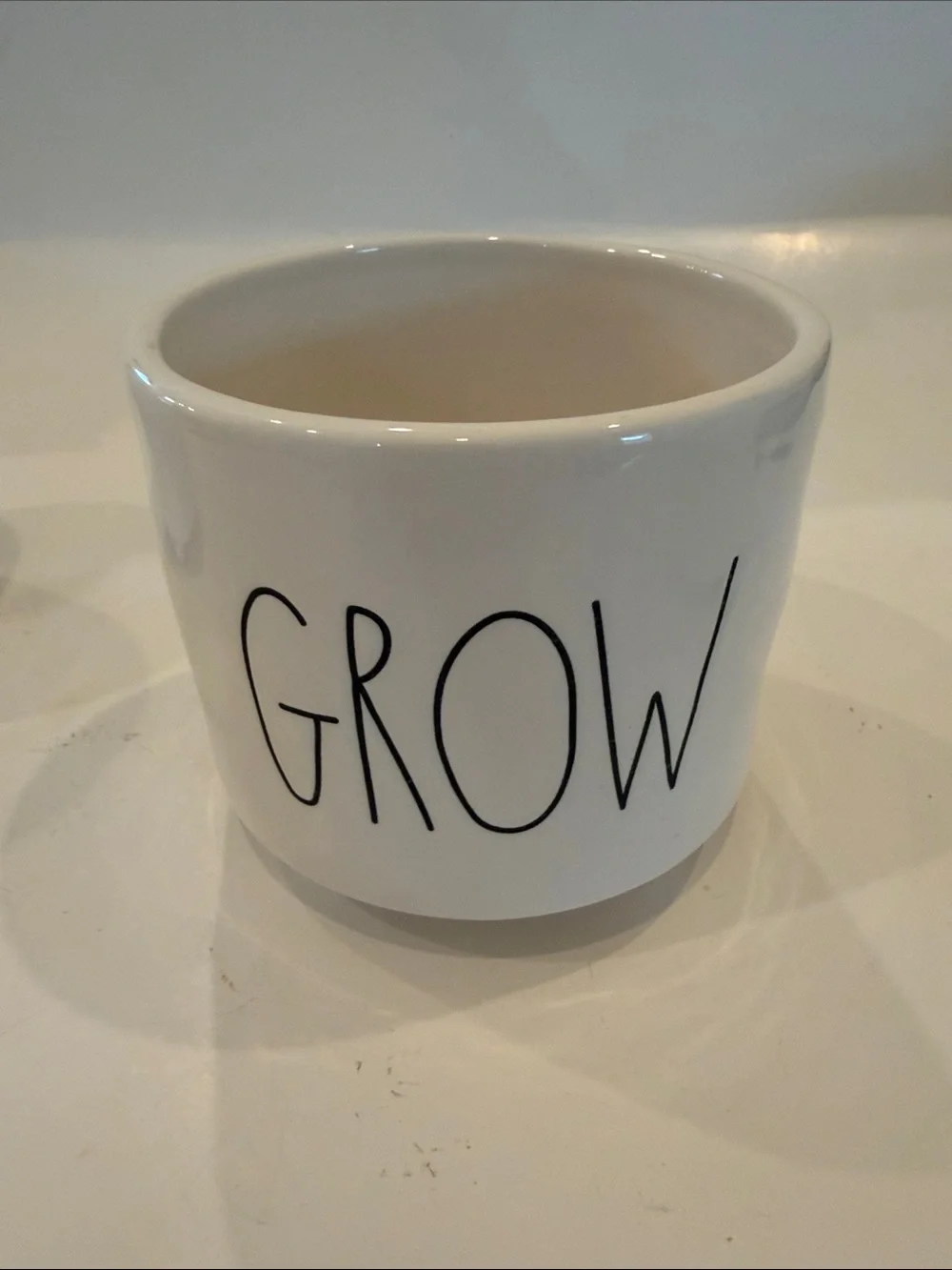 Rae Dunn Seed Sprout Grow White Ceramic Planters